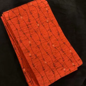 요네자와 직물 타테와쿠 미니 꽃무늬 반폭 오비