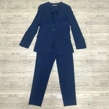 여성용 네이비 비즈니스 수트 셋업 S 사이즈