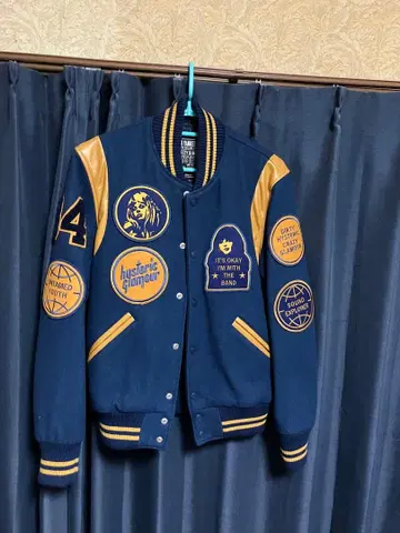 HYSTERIC GLAMOUR 바시티 자켓 네이비/골드 S 사이즈