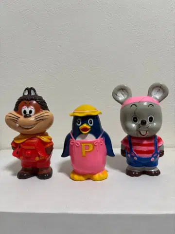 미쓰이 은행 NHK 니코니코푼 소프트 비닐 저금통 쟈쟈마루 핏코로 포로리