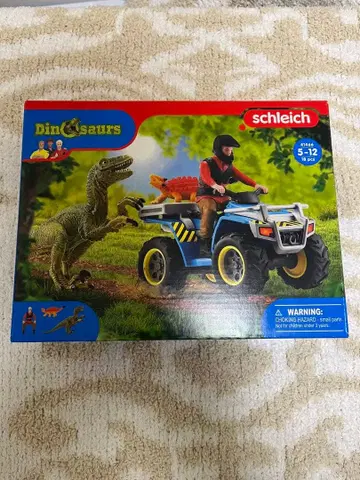 새상품*schleich 벨로키랍토르와 쿼드 바이크 41466