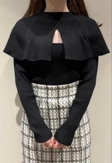 SNIDEL Sustainable 2way 케이프 니트 풀오버