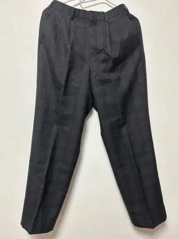 그레이 계열 체크 무늬 슬랙스 와이드 팬츠 수트 구제 의류