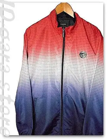 컨버스 컬러풀 체크 얇은 소재 나일론 점퍼