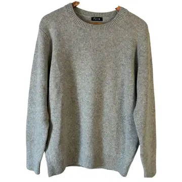 익명 배송 PaPas 파파스 그레이 캐시미어 혼방 크루넥 스웨터