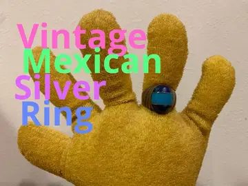 빈티지 멕시칸 실버 반지 터콰이즈? 네이티브