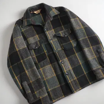 울리치 80년대 울 자켓 더블 포켓 체크 무늬 새상품급