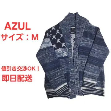 AZUL 아 줄 가디건 니트 가디건 M 네이비 계열 겨울 가을용