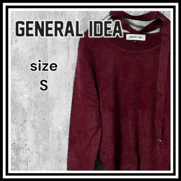 [ GENERAL IDEA ] 가는 머플러 실버 택 스웨터 S