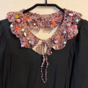 손뜨개질 탈부착 카라 비즈 키즈 성인 겸용 프리 사이즈