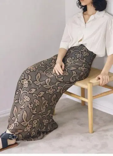 TODAYFUL Jacquard Leaf Pencilskirt