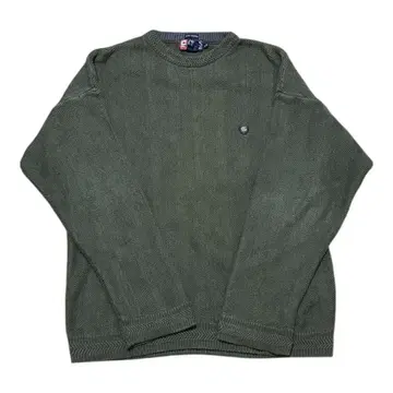 CHAPS 헤링본 니트 L/G 올리브 그린