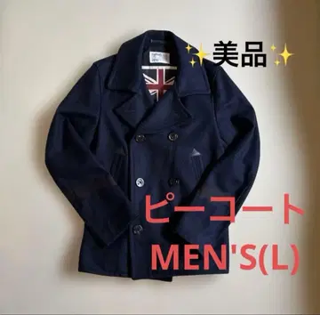 INHERIT MEN'S(L) 새상품급 네이비 피코트