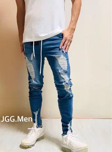 JGG.Men 제깅맨 맨투맨 데님 스키니 데님