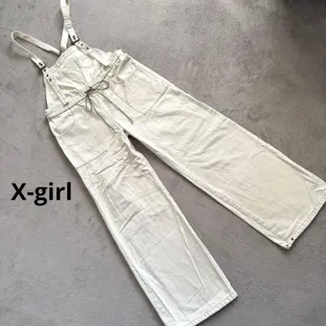 X-girl 살로펫 올인원 아이보리 코튼 100%