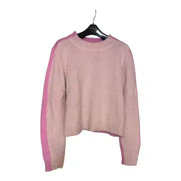 핑크 라이트핑크 바이컬러 니트 스웨터 S 사이즈