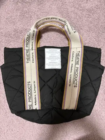 THEATRE PRODUCTS 별주 자카드 테이프 퀼팅 버킷 토트