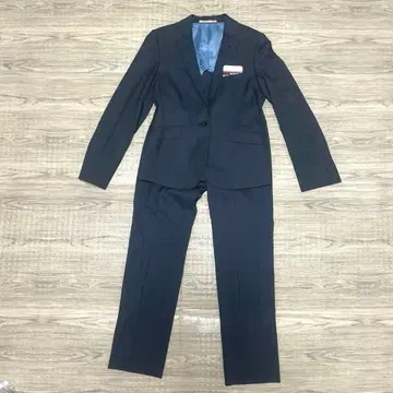 [ 새상품급 ] 다크 네이비 체크 무늬 팬츠 수트 7호 S 사이즈