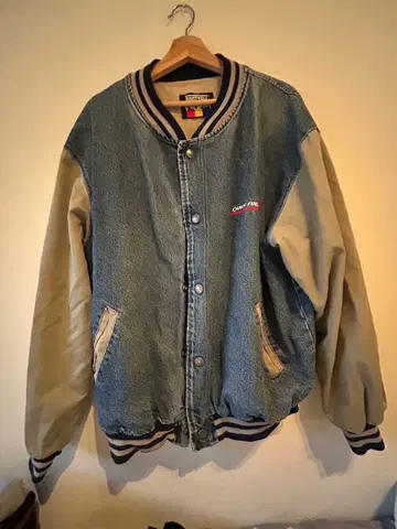 QUI FUEL 봄버 자켓 데님/베이지