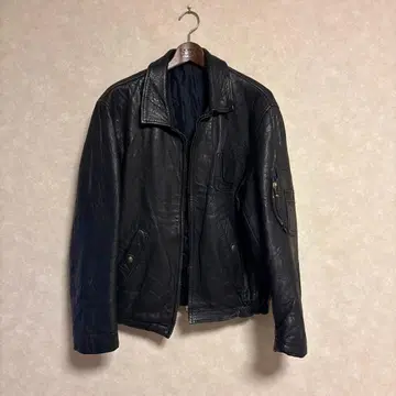 가죽 파이롯트 자켓 다크 네이비