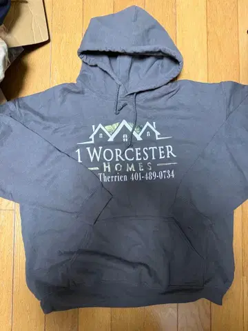 GILDAN 1 Worcester Homes 후드티 그레이