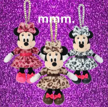 디즈니 레오파드 무늬 미니 바 인형 배지 키링