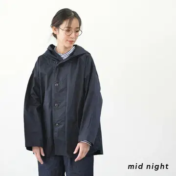 새상품급 prit 프릿 40수 1합 능직 후드 셔츠 블루종