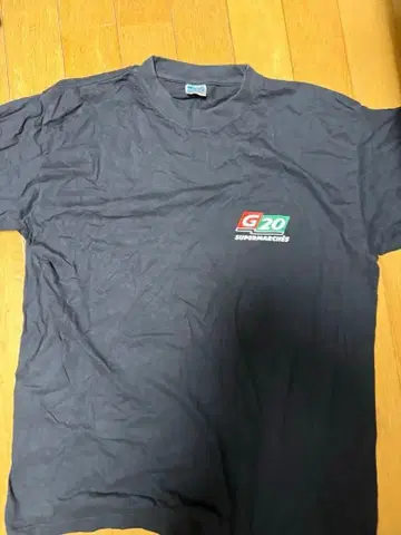 G20 SUPERMARCHES 로고 티셔츠 블랙