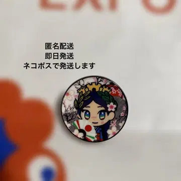 오사카 간사이 만박 엑스포 2025 이탈리아관 핀 배지 이탈리아짱