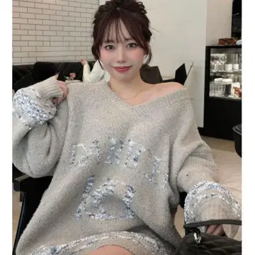 Darich 다리치 믹스 컬러 RD 니트 튜닉