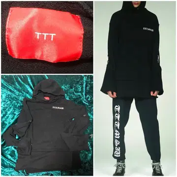 TTT MSW 16aw 디자인 후드티 후디 블랙