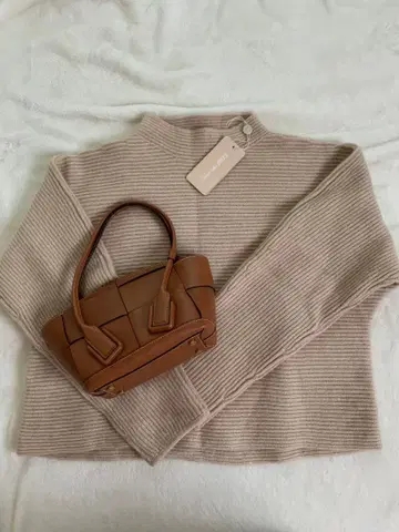 GOBI 캐시미어 100% 리브 니트 스웨터 몽골제 새상품 택 포함