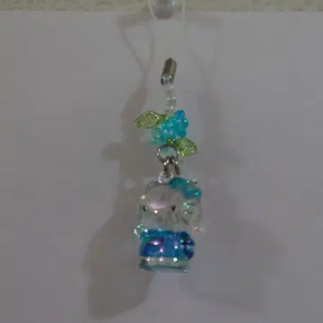 키티 참 스트랩 파랑 투명