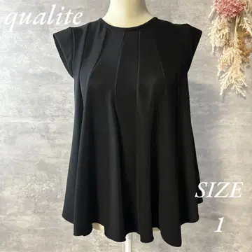 qualite 내추럴 스트레치 플레어 블라우스 블랙 1 사이즈