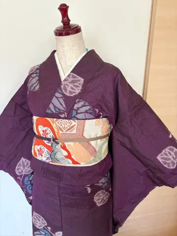 앤티크 아오이 잎 패턴 명선