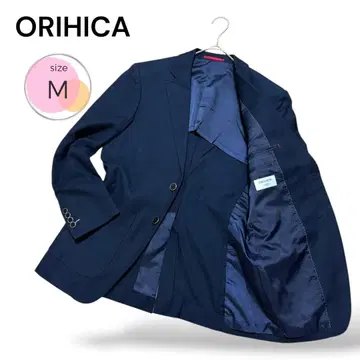 새상품급 ORIHICA 테일러드 자켓 센터벤트 M 네이비 무지