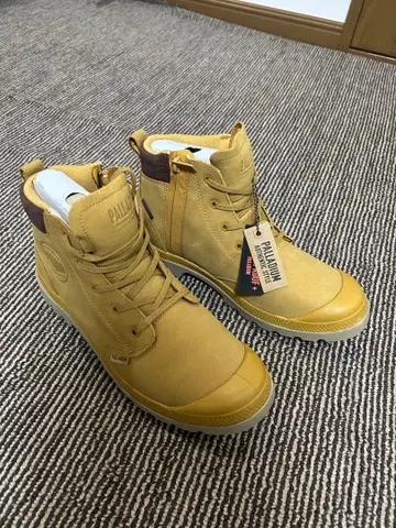 팔라디움 가죽 스니커즈 방수 브라운