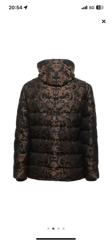 꽃무늬 후드 부착 다운 자켓