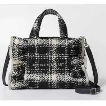 JILL by JILL STUART 트위드 프릴 백 BLACKver.