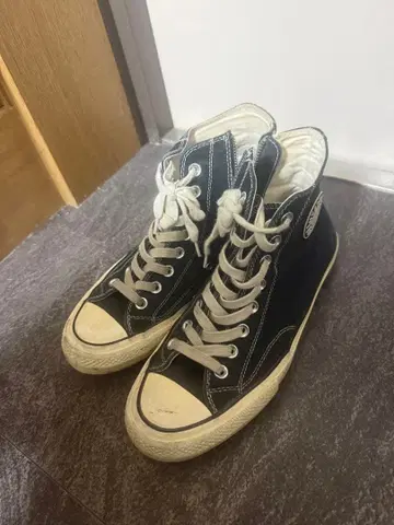 HYSTERIC GLAMOUR 블랙 하이컷 스니커즈