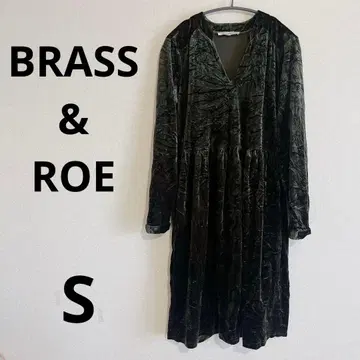 새상품급 BRASS & ROE 벨벳 원피스 다크 그린 [ S ]