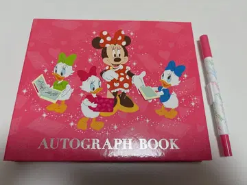 미니 마우스 사인북 펜 포함 오토그래프북 디즈니 미사용