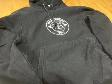 오늘만 판매 리버스 위브 00s 블랙 후드티 백 프린트