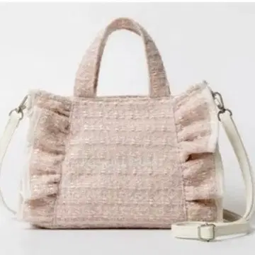 JILL by JILL STUART 트위드 프릴 백 핑크