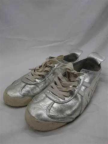 오니츠카타이거 멕시코 66 실버 계열 가죽 스니커즈 25.0cm