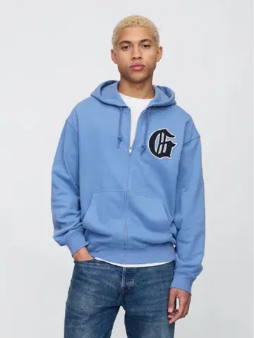 GAP 빈티지 소프트 GAP 로고 집업 후드티