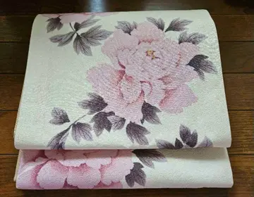 오비 핑크 모란 패턴