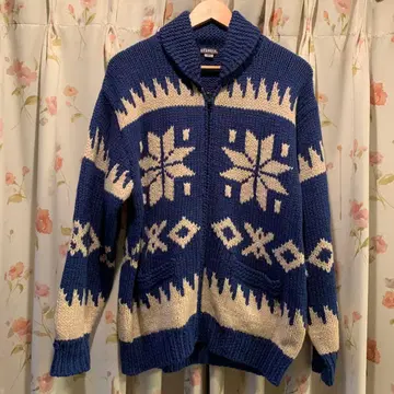 GEORGIA 눈꽃 무늬 코위찬 니트 노르딕 스웨터 XL 사이즈