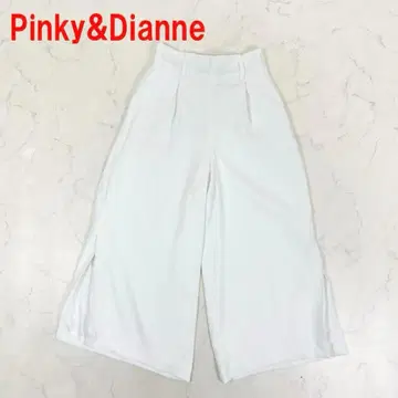 A6310 핑키앤다이안 7부 기장 팬츠 화이트 폴리에스테르 100% 34