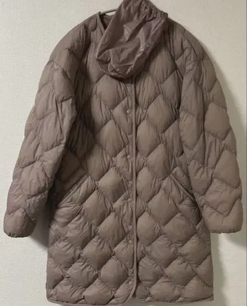 유니클로 울트라 라이트 다운 릴랙스 코트 베이지 수납 봉투 포함